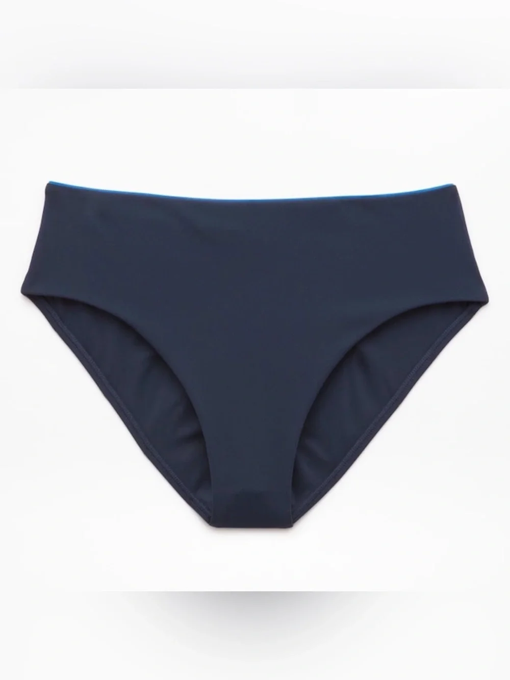 NWT Athleta High Waist Full Tipped Swim Eclipse/Breaker Bottom Sz L (#845277)